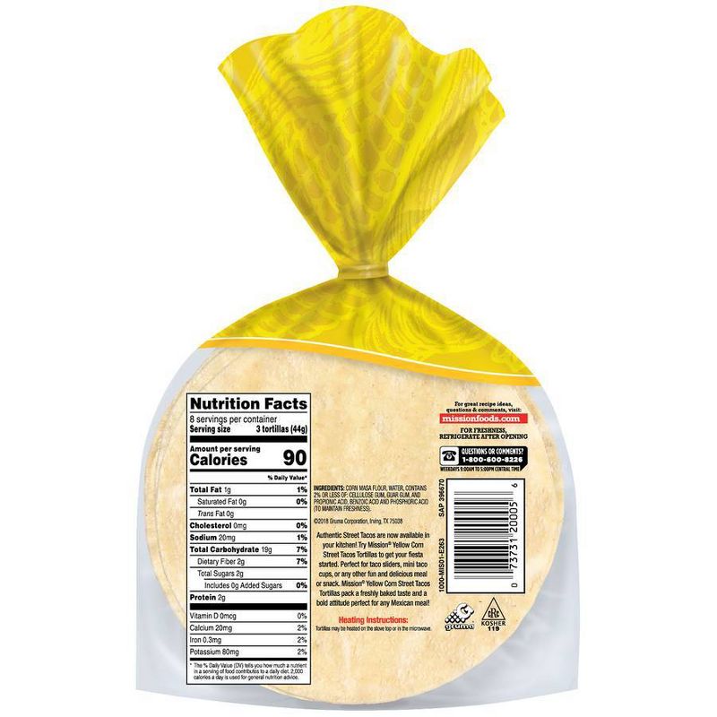 Mission Gluten Free 4.5" Street Taco Size Yellow Corn Tortillas - 12.6oz/24ct