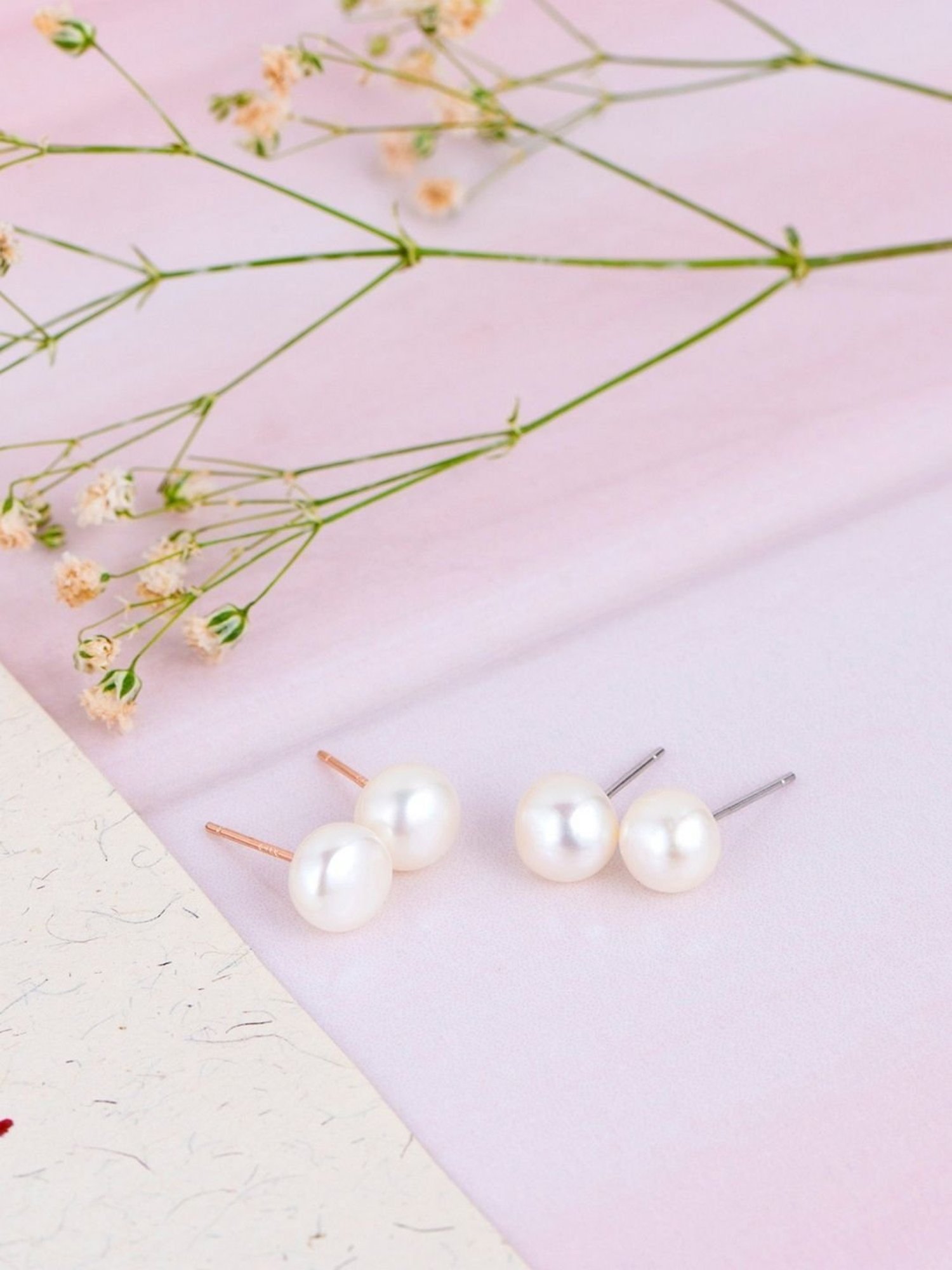 Zavya 92.5 Sterling Silver Push Back Earrings for Women - Set of 2