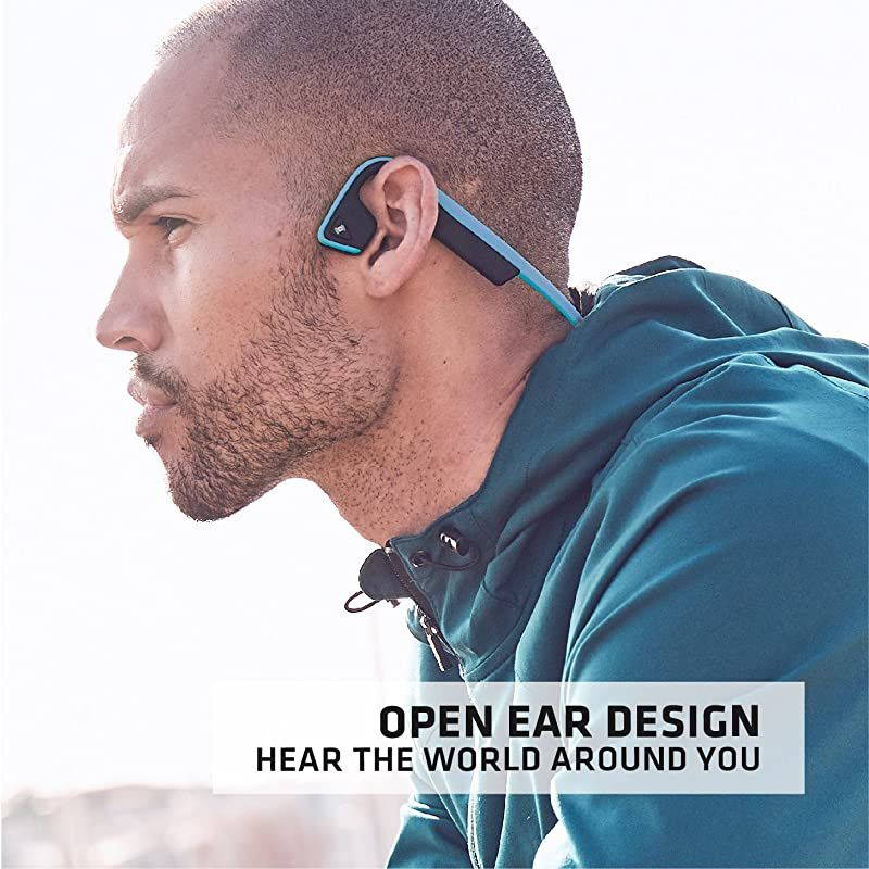 Titanium Bone Conduction Wireless Bluetooth Headphones Ocean Blue