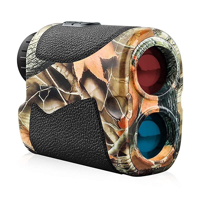 Hunting Range Finder, 700 Yards Archery Laser Rangefinder for Bow Hunting with Flagpole Lock, Ranging, Scan, Speed Mode, Free Battery, Carrying Case
