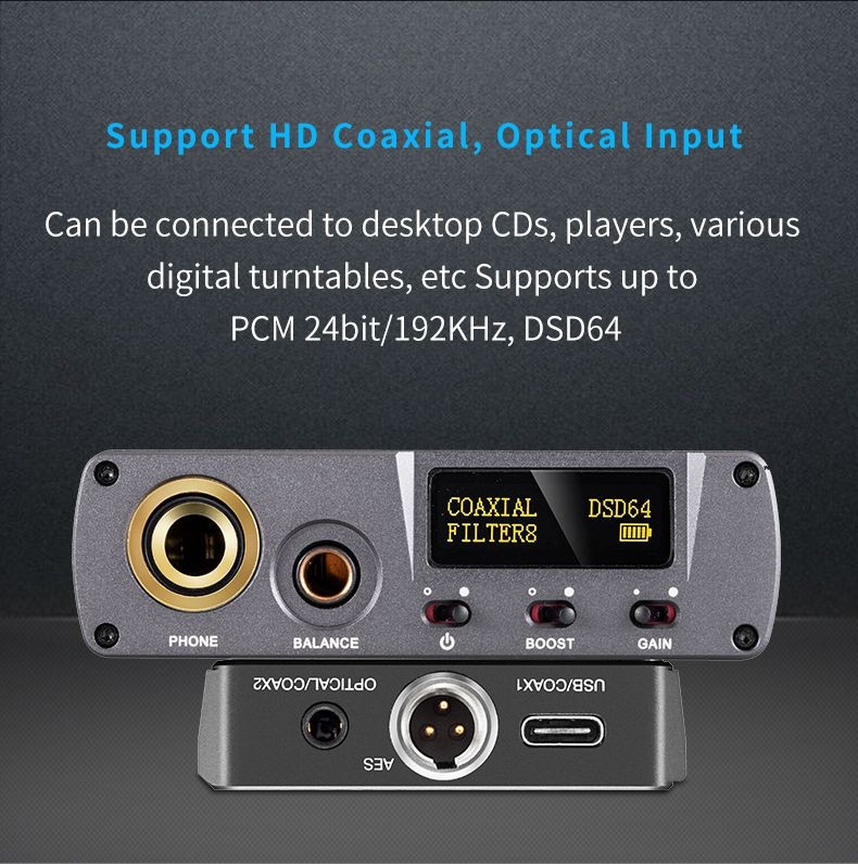 XDUOO XD05 BAL Portable HIFI Balanced DAC Decoder Bluetooth Headphone Amplifier Dual ES9038 DSD512 PCM32Bit/768KHz USB