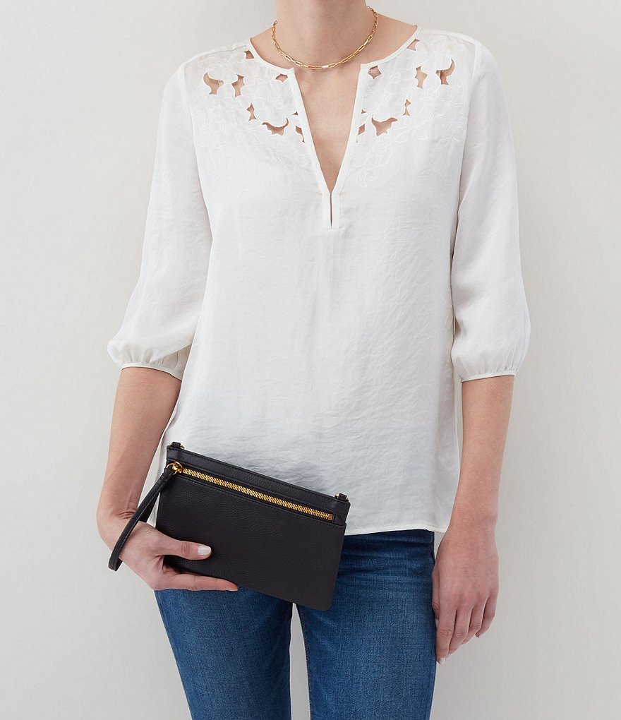 Michael Kors Zebra Signature Jet Set Double Zip Wristlet