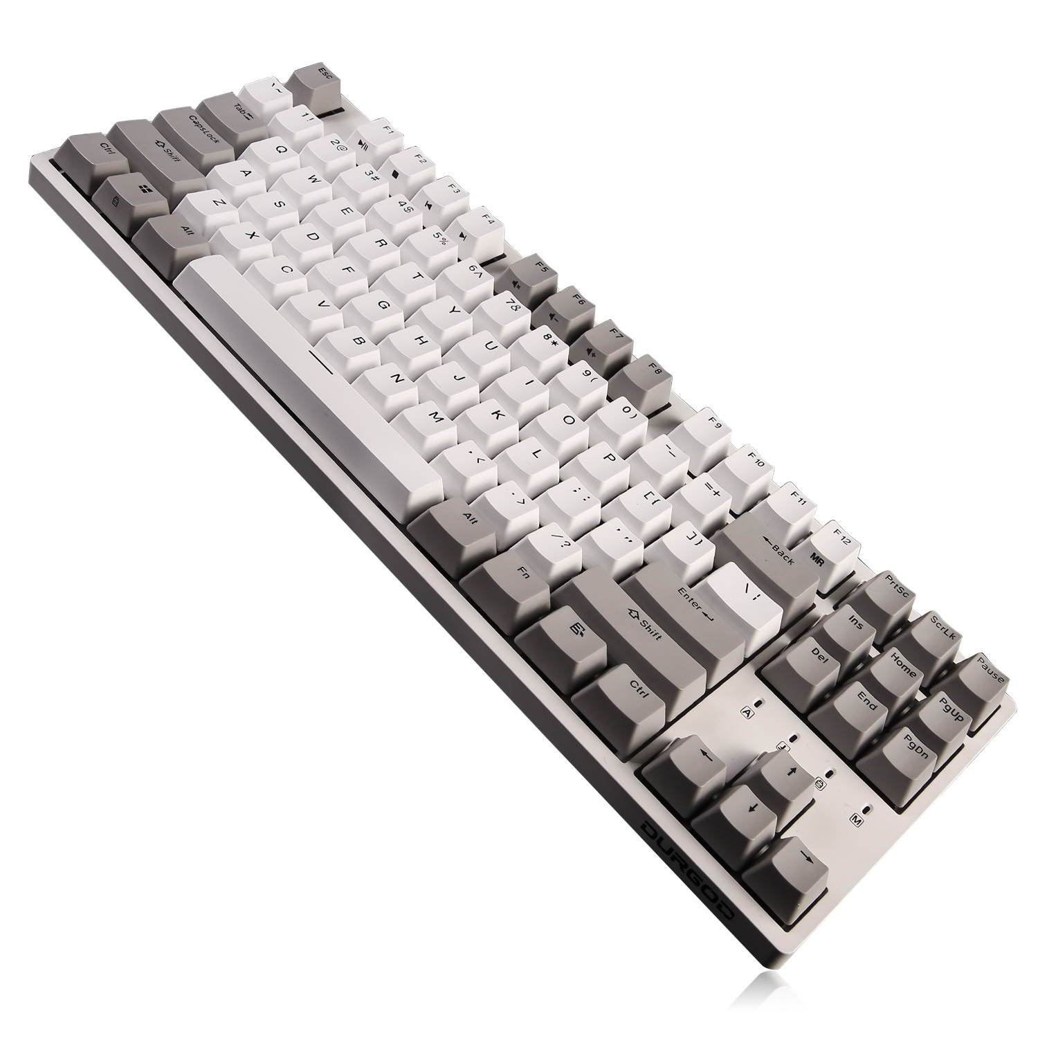 DURGOD Mechanical Gaming Keyboard with Cherry MX Blue Switch USB C Interface Tenkeyless 87 Keys PBT Keycaps (Anti-Ghosting)