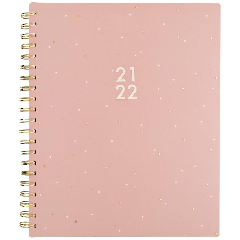 2021-22 Academic Planner 8.5" x 11" Frosted Plastic Wirebound Weekly/Monthly Pink -  - Sugar Paper™