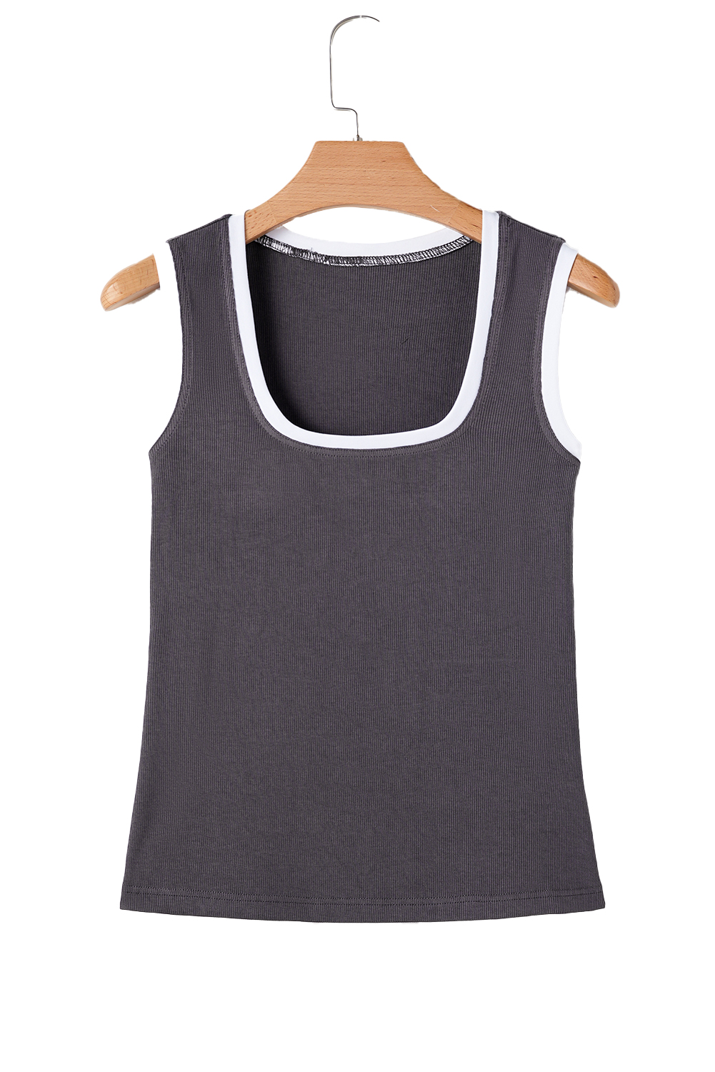 Pink Casual Solid Color Crew Neck Tank Top