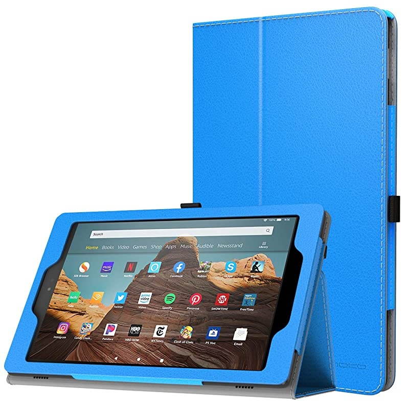 Case for AllNew  Fire HD 10 Tablet 7th Generation and 9th Generation 2017 and 2019 Release Slim Folding Stand Cover with Auto WakeSleep for 101 Inch Tablet Blue