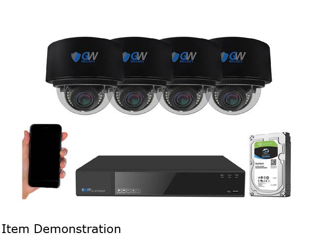 GW Security 16 Channel 4K NVR 8MP (3840x2160) H.265+ IP PoE AI Security Camera System with 16 UHD 4K 2.8-12mm Varifocal Zoom Outdoor/Indoor Dome Camera, Face Recognition, Intelligence Analytics