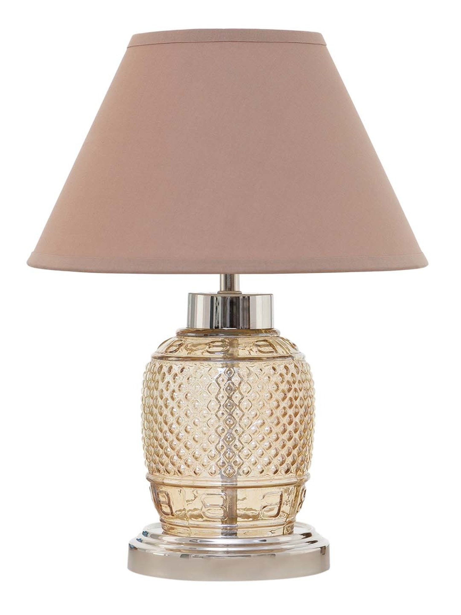 Kapoor E Illuminations 'Sanna' Brown & Antique Gold Glass Table Lamp - Set of 1