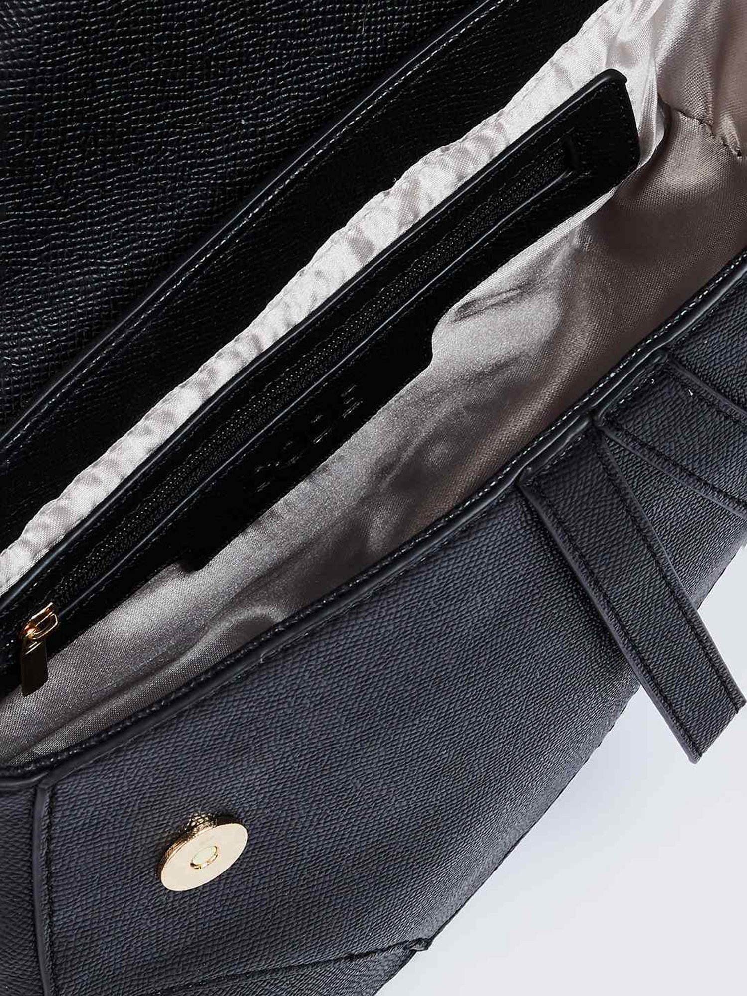 Code by Lifestyle Black Textured Shoulder Handbag