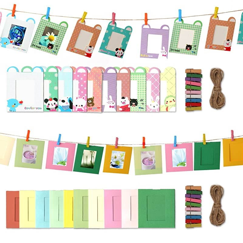 Instant Camera Accessories Compatible with Fujifilm Instax Mini 11 Instant Film Camera Include Case/Album/Wall Hang Frames/Film Frames/Border Stickers/Corner Stickers (White)