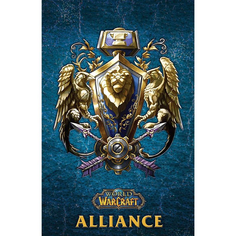 Incredibuilds World of Warcraft Alliance Poster & Wood Model Figure Kit