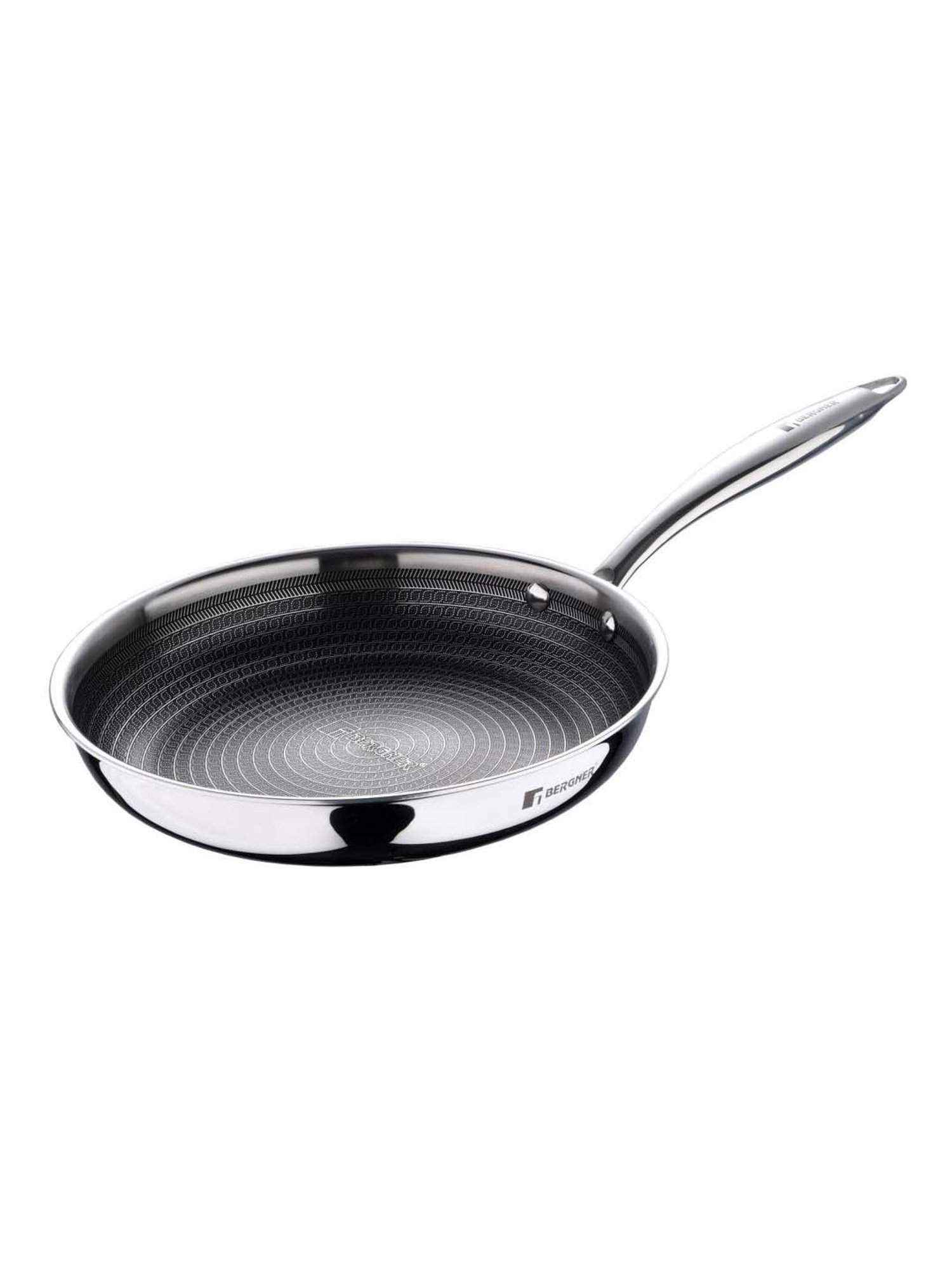 Bergner Orion Marble Silver Alumunium 24 cm Induction Scratch Resistant Frypan