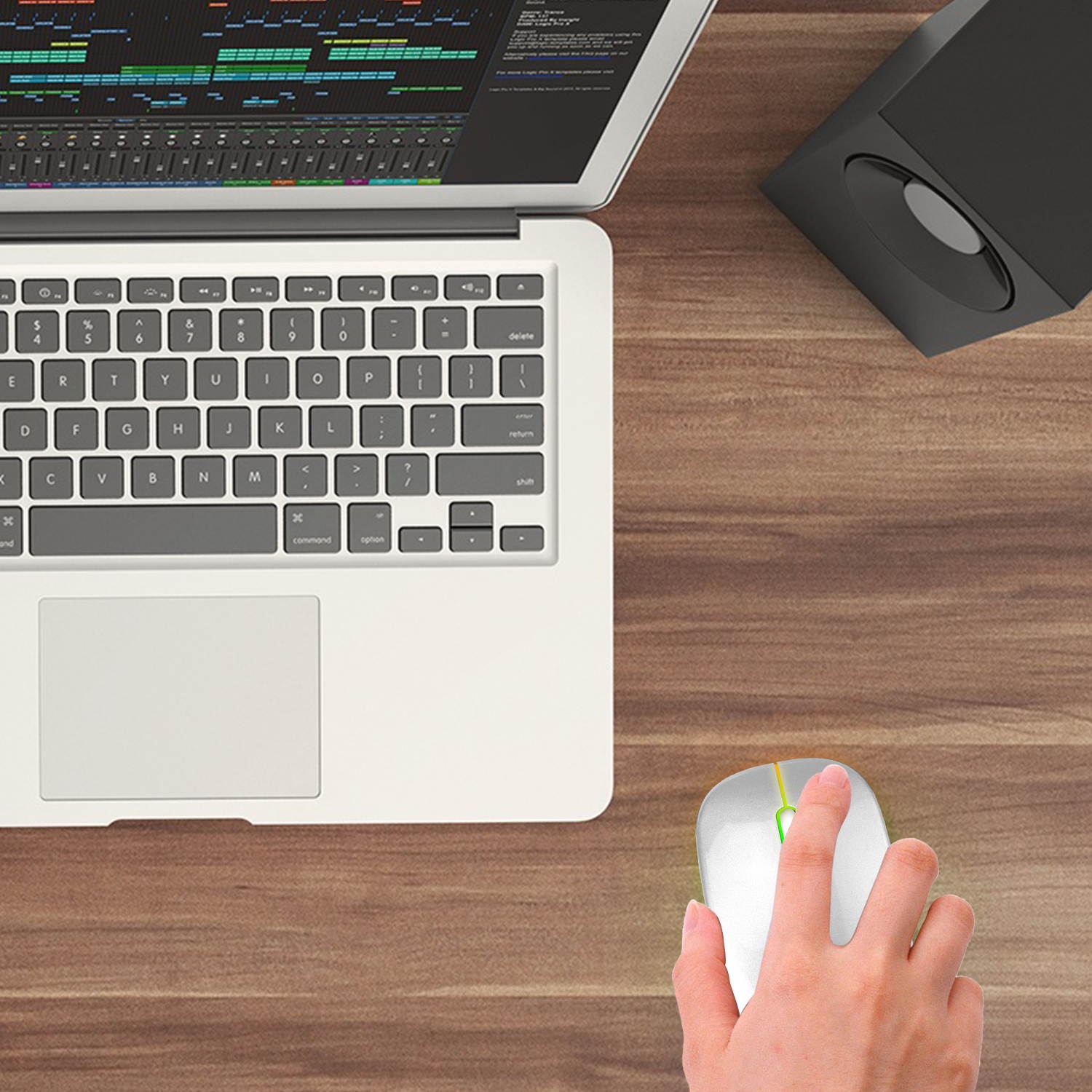 Donwell Slim Wireless EVA Mouse Silent USB Mice 2.4GHz Rechargeable RGB Light For PC Laptop MacBook Air 202 with Type-c USB Receiver/connector