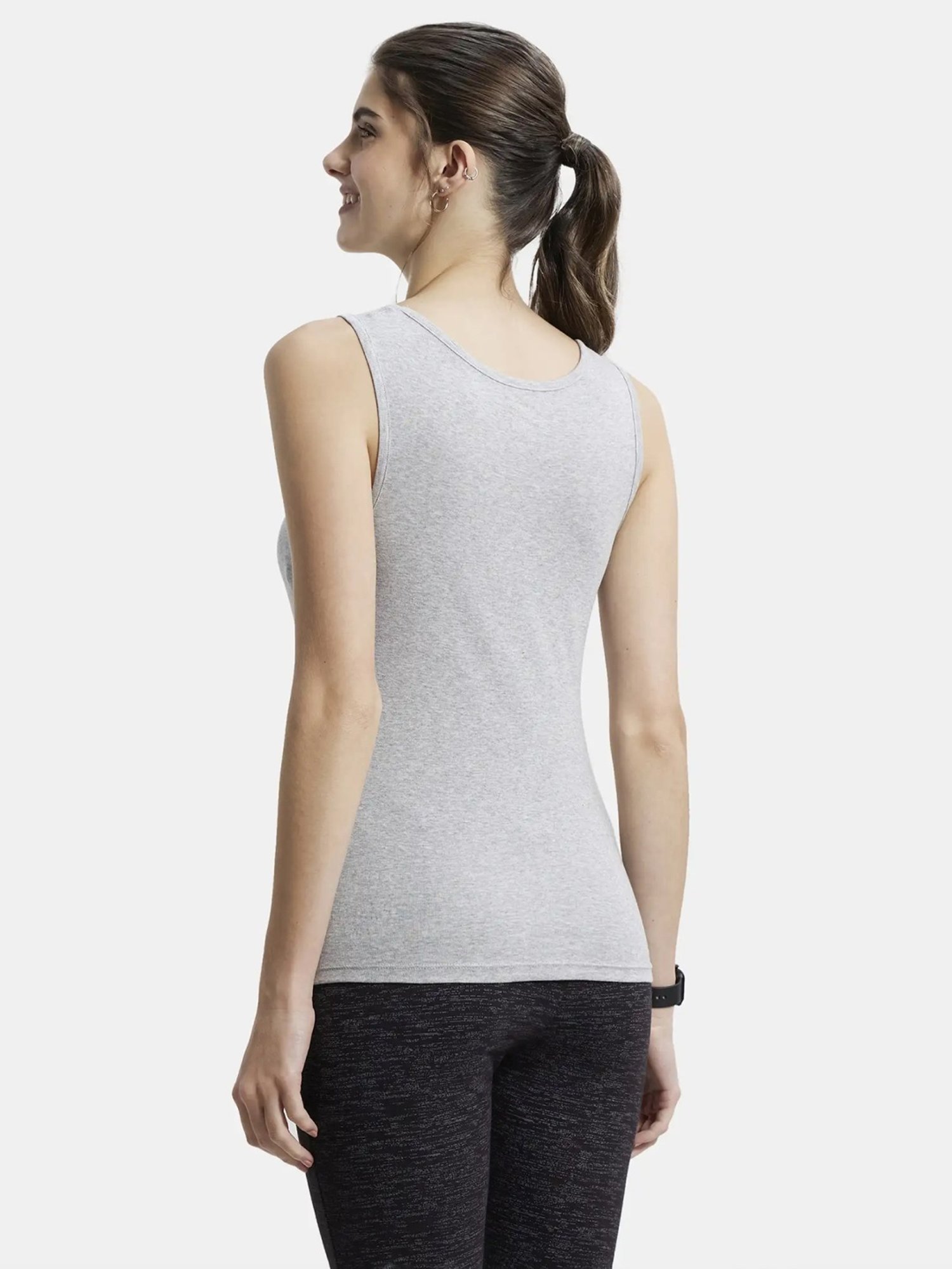 Jockey A113 Women's Super Combed Cotton Rib Fabric Slim Fit Solid Tank Top