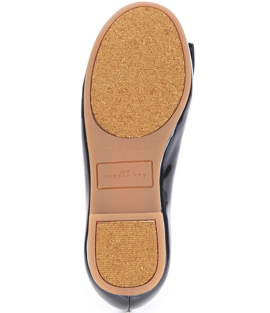 Copper Key Girls' Joyyful Patent Bow Detail Ballet Flats (Youth)