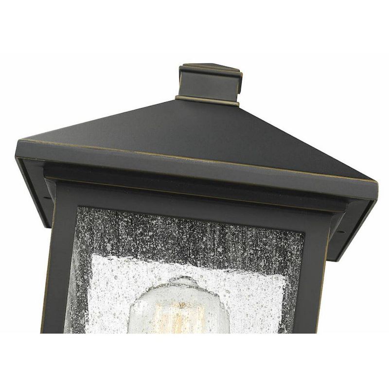 1 Light Outdoor Post Mount Oil Rubbed Bronze - Aurora Lighting