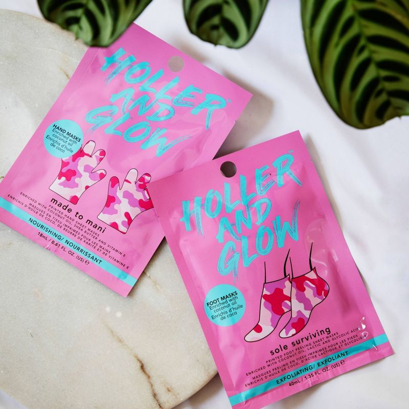 Holler and Glow Made to Mani Printed Hand Mask