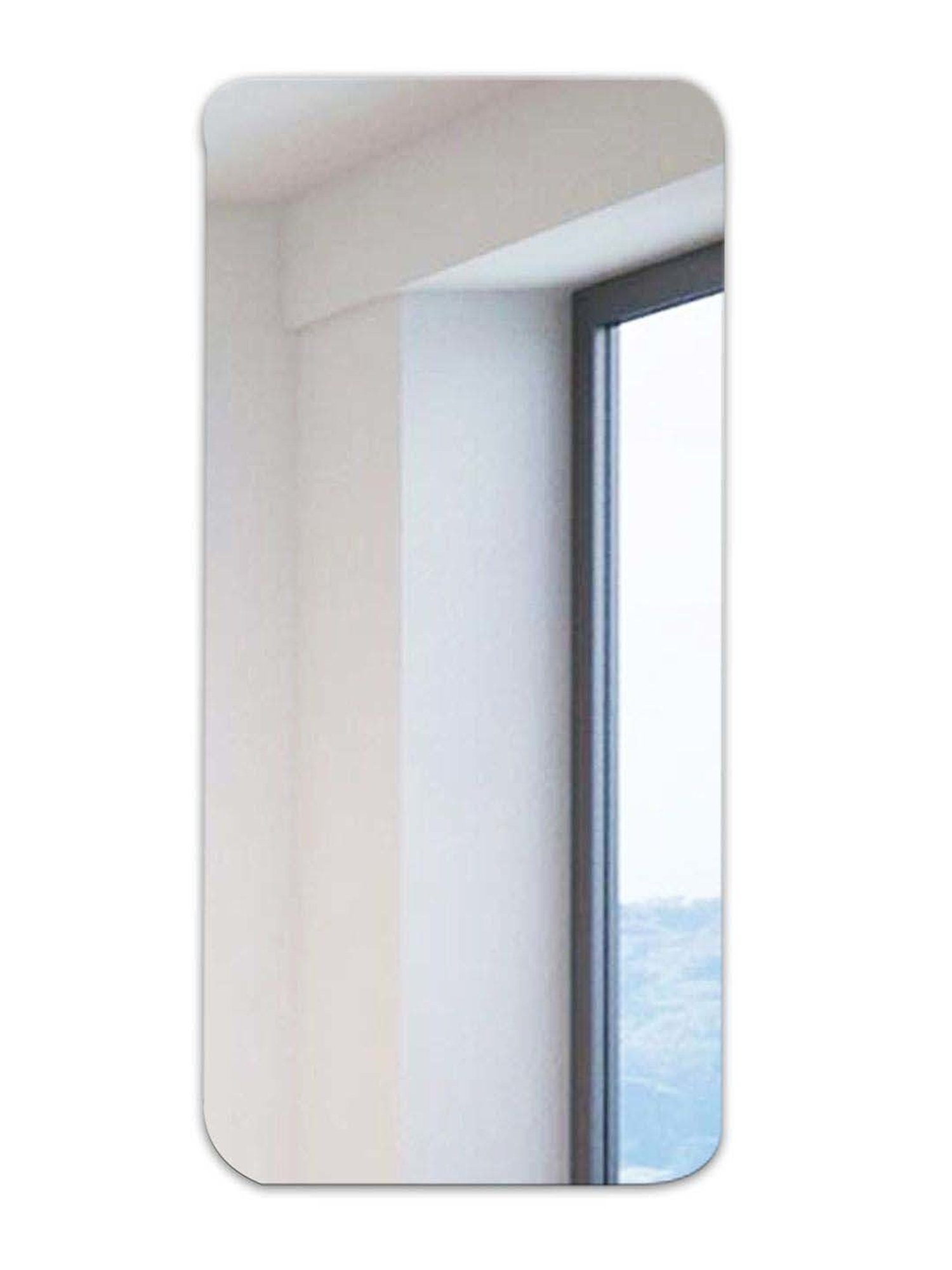 Art Street Silver Glass Bevelled In Square Shape Frameless Wall Mirror