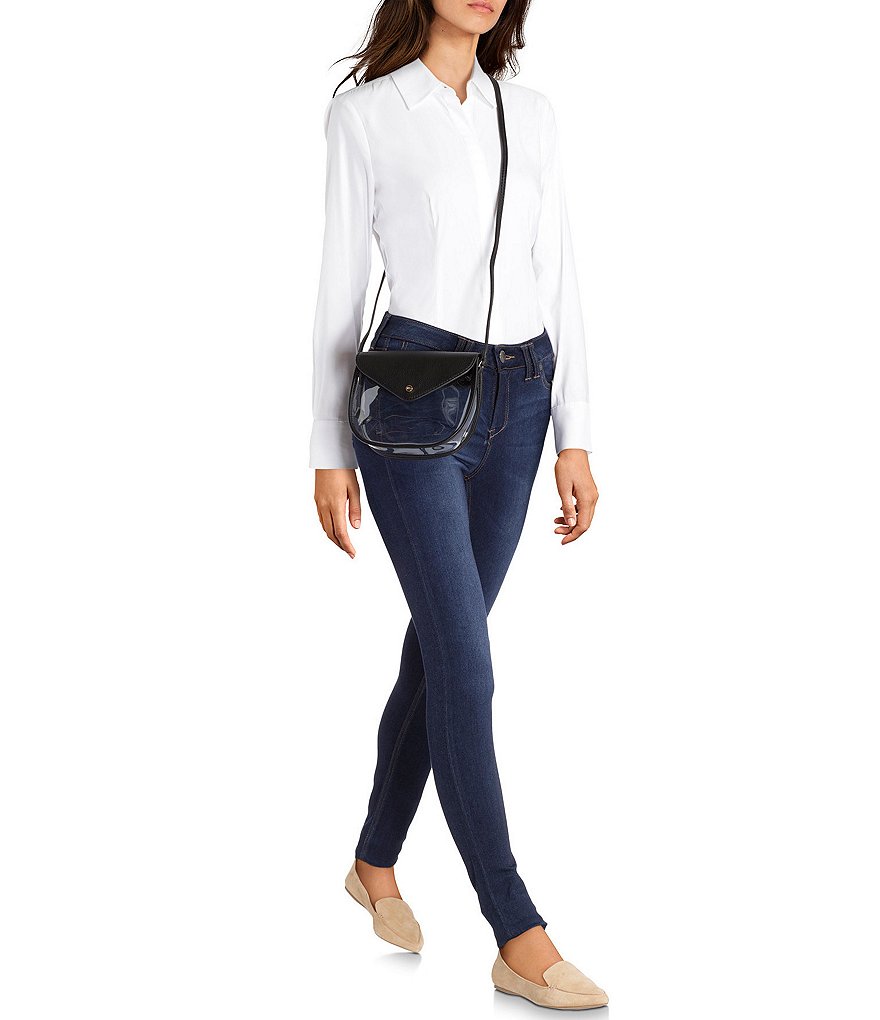 Kate Landry Saddle Clear Stadium Crossbody Bag