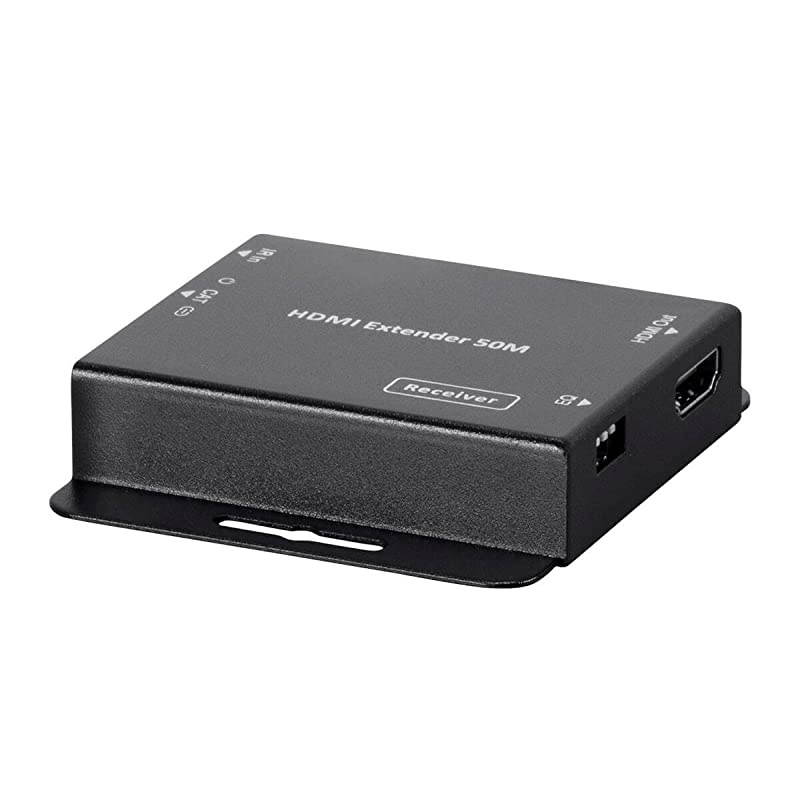 1x4 HDMI Amplifier Splitter - over Cat6, Complete Solution Kit, Extend Up to 50m (164 Feet) 1 HDMI Signal to 4 Displays (Compatible with PS4/5 Xbox Apple TV Fire Stick Roku Blu-Ray Player)