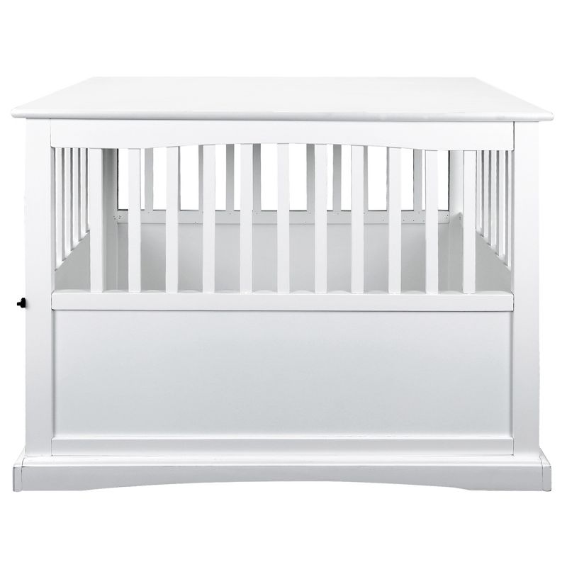 Casual Home White Wooden Pet Crate End Table 27.75 Inches High