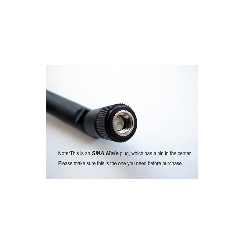 2 PCS Black 24GHz 5dBi Omni WiFi Booster SMA Male Antenna for Wireless Router 8inch 20cm