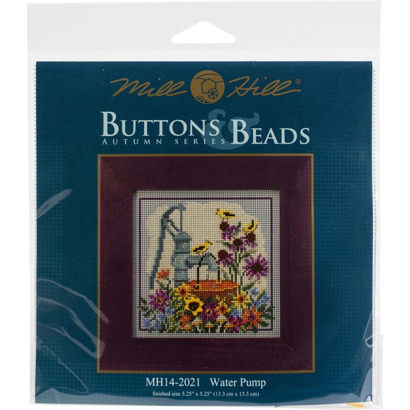 Mill Hill Buttons & Beads Counted Cross Stitch Kit 5"X5"-Water Pump (14 Count)