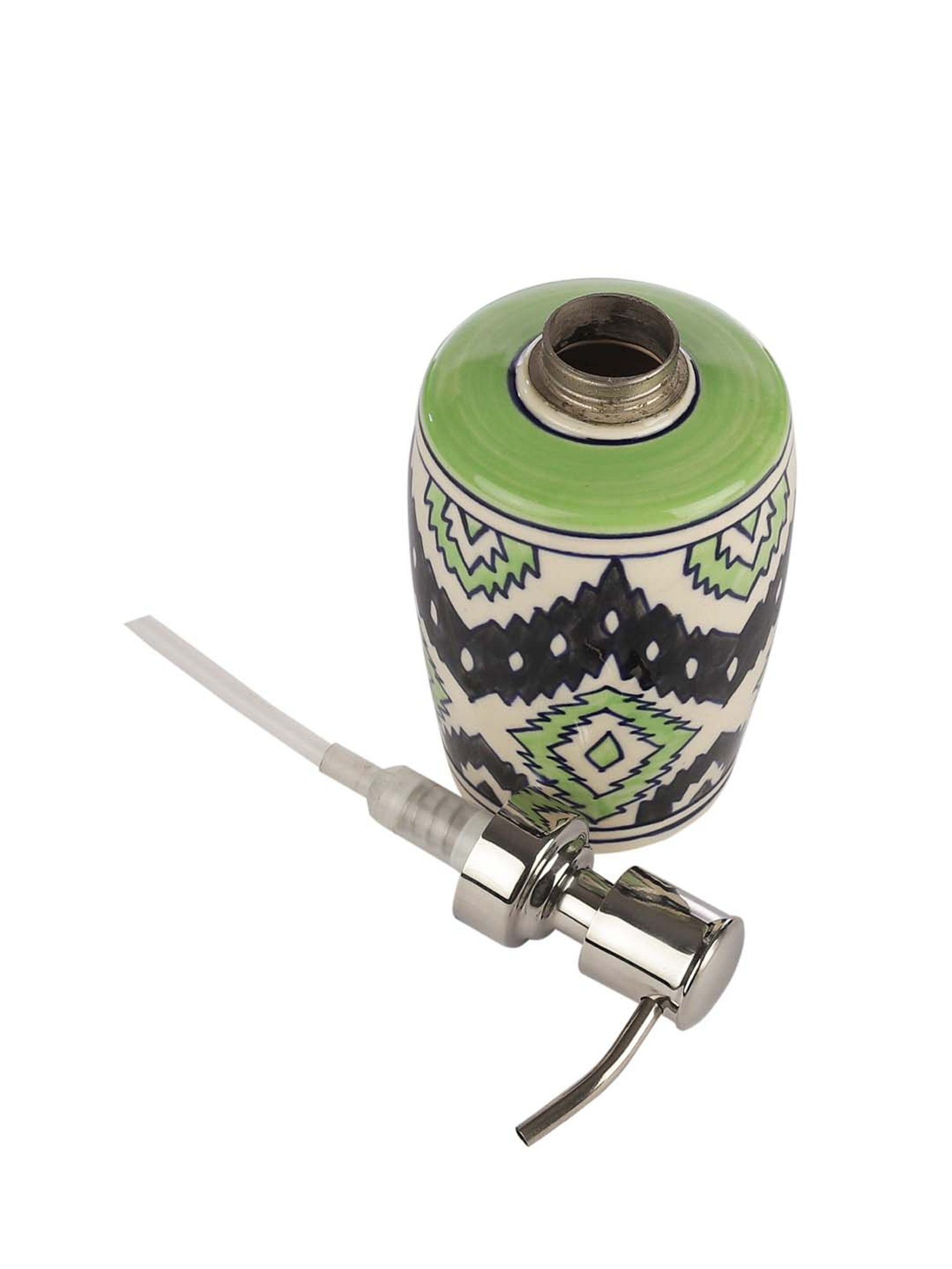 VarEesha Multicolor Ceramic Aztec Liquid Soap Dispener (0.30L) - Set of 1