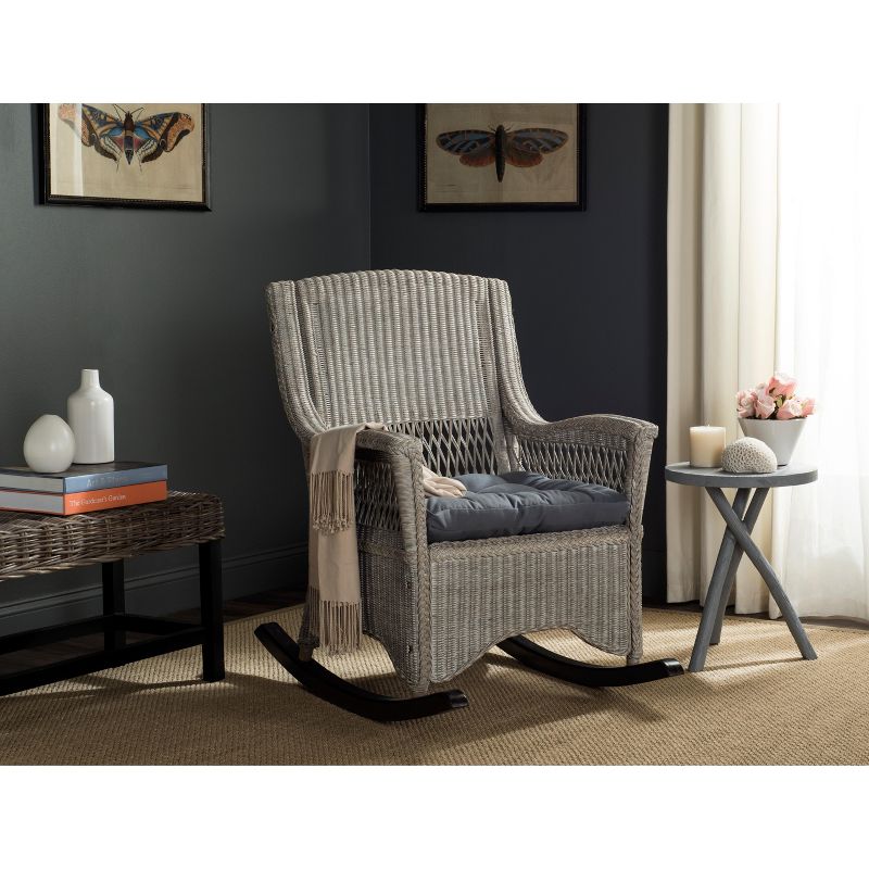 Wooden Rocking Chair Brown - Benzara