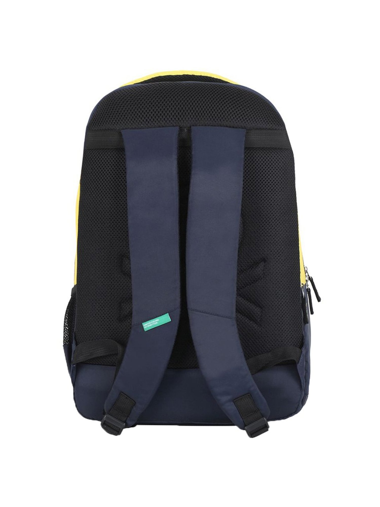 United Colors of Benetton Provence 21 Ltrs Navy & Yellow Medium Backpack