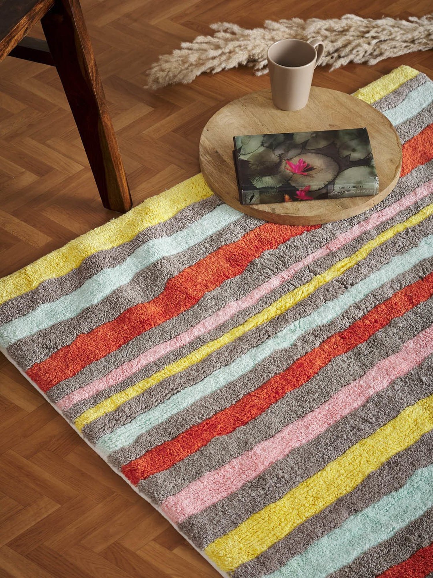 Fabindia Home Skyline Woven Multicolor Cotton Tufted Dhurrie