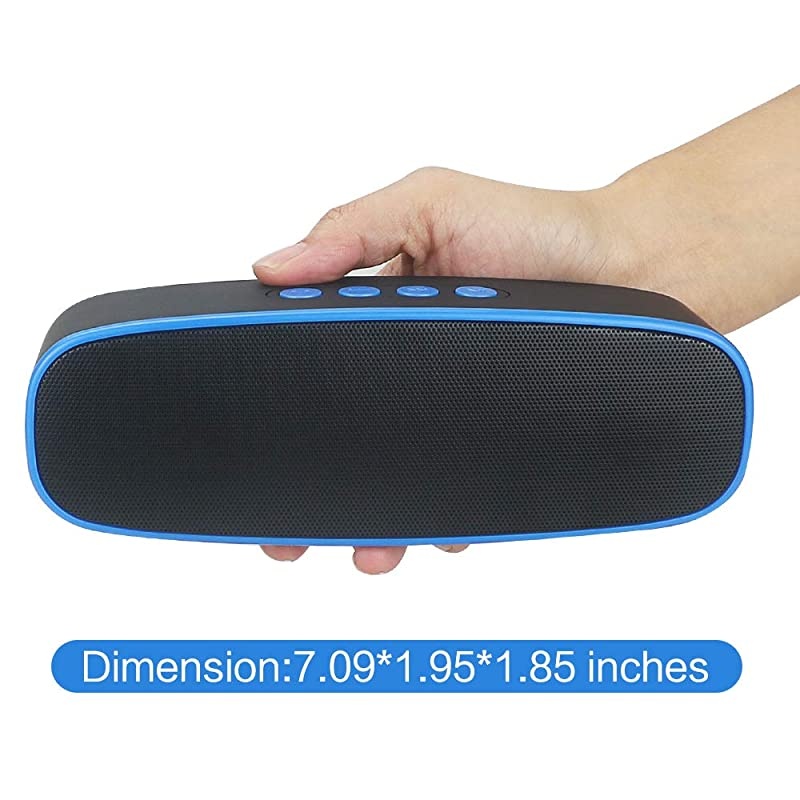 Wireless Bluetooth Speaker with AUXUSBTF Card SlotOutdoor Portable Stereo Speaker with HD AudioEnhanced Bass DualDriverHandsfree Calling FM Radio Speaker for TravelParty Blue1