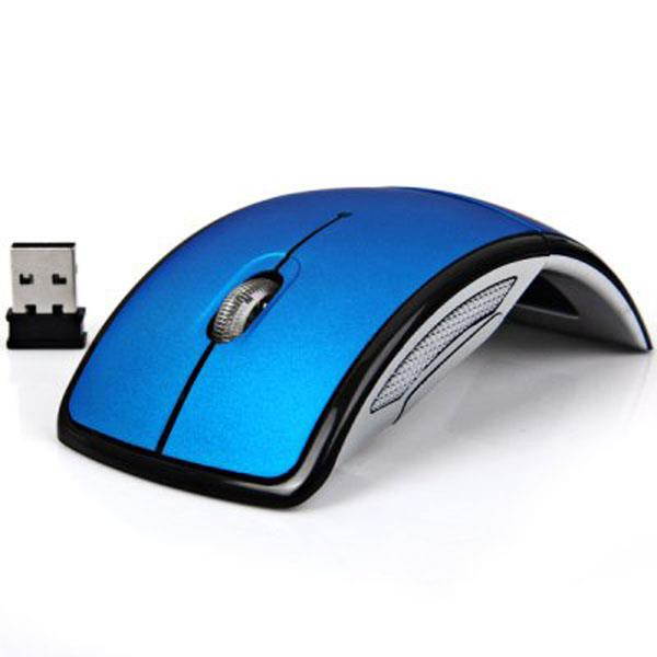 A910 Foldable Ergonomic 2.4Ghz Wireless Optimal Mouse with Embedded Receivers