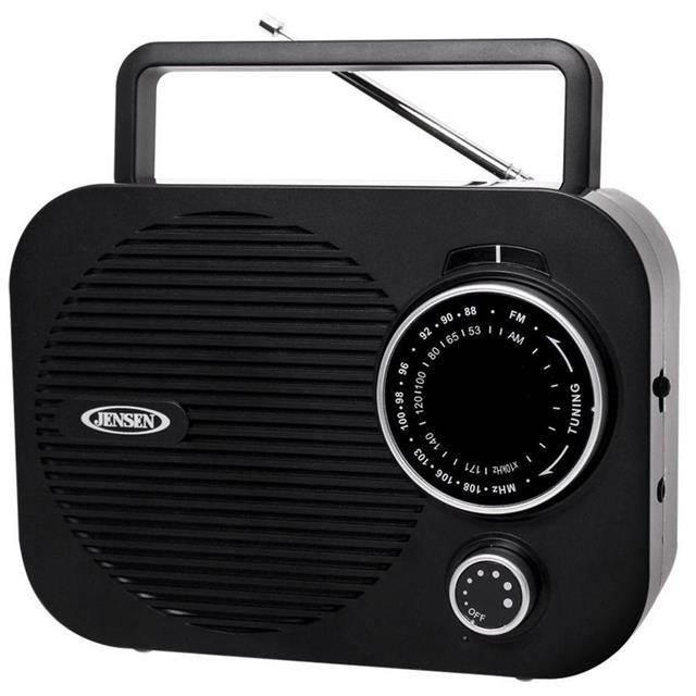 JENSEN Portable AM/FM Radio w/ Aux jack (black) MR-550-BK