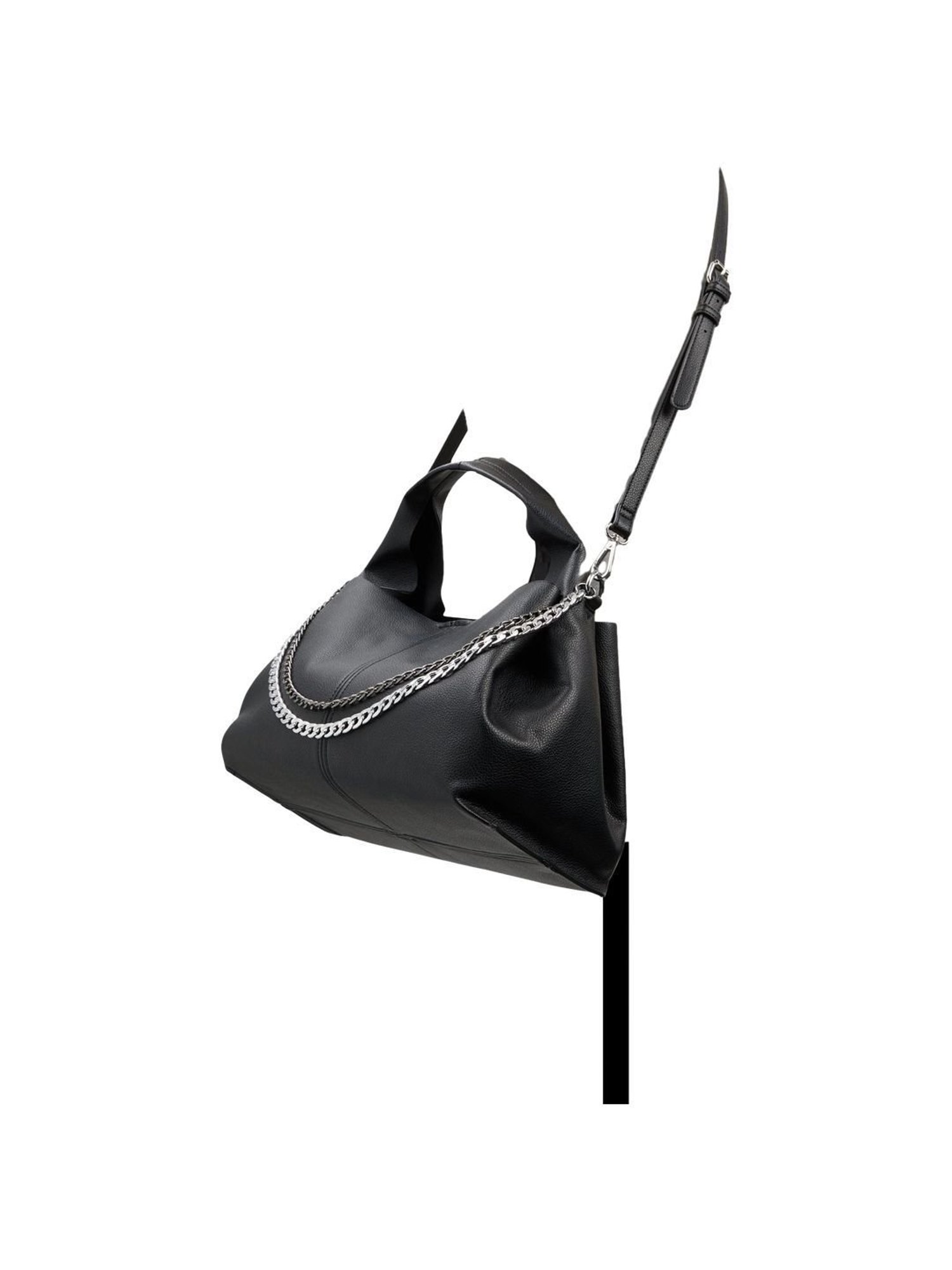 Call It Spring Black Solid Medium Handbag