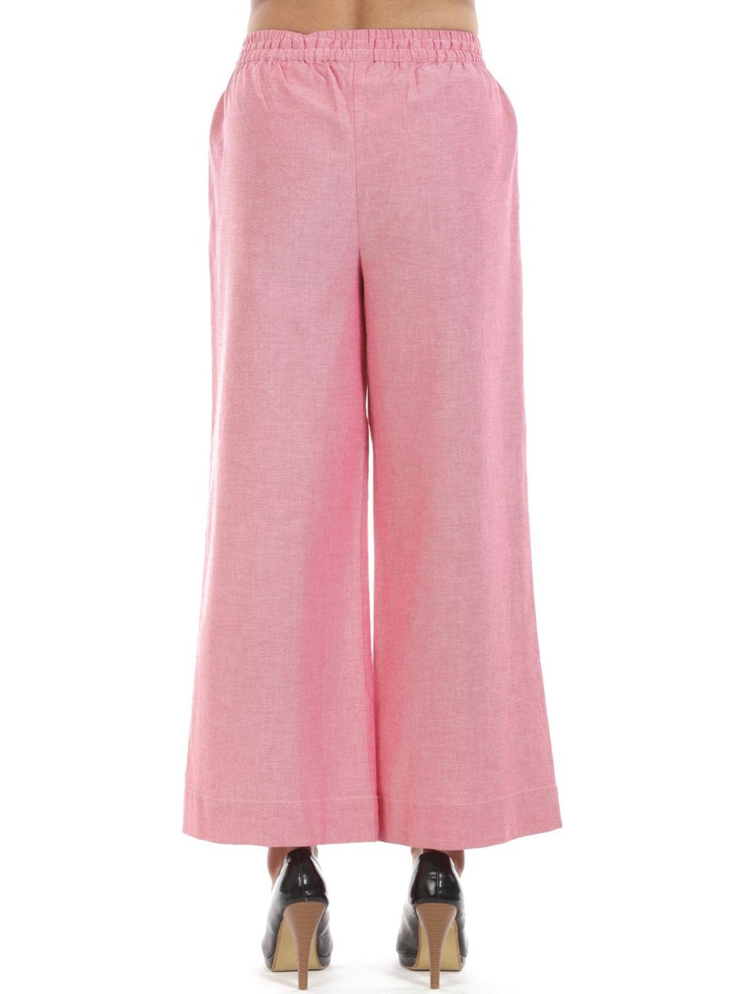 Mustard Pink Textured Palazzo