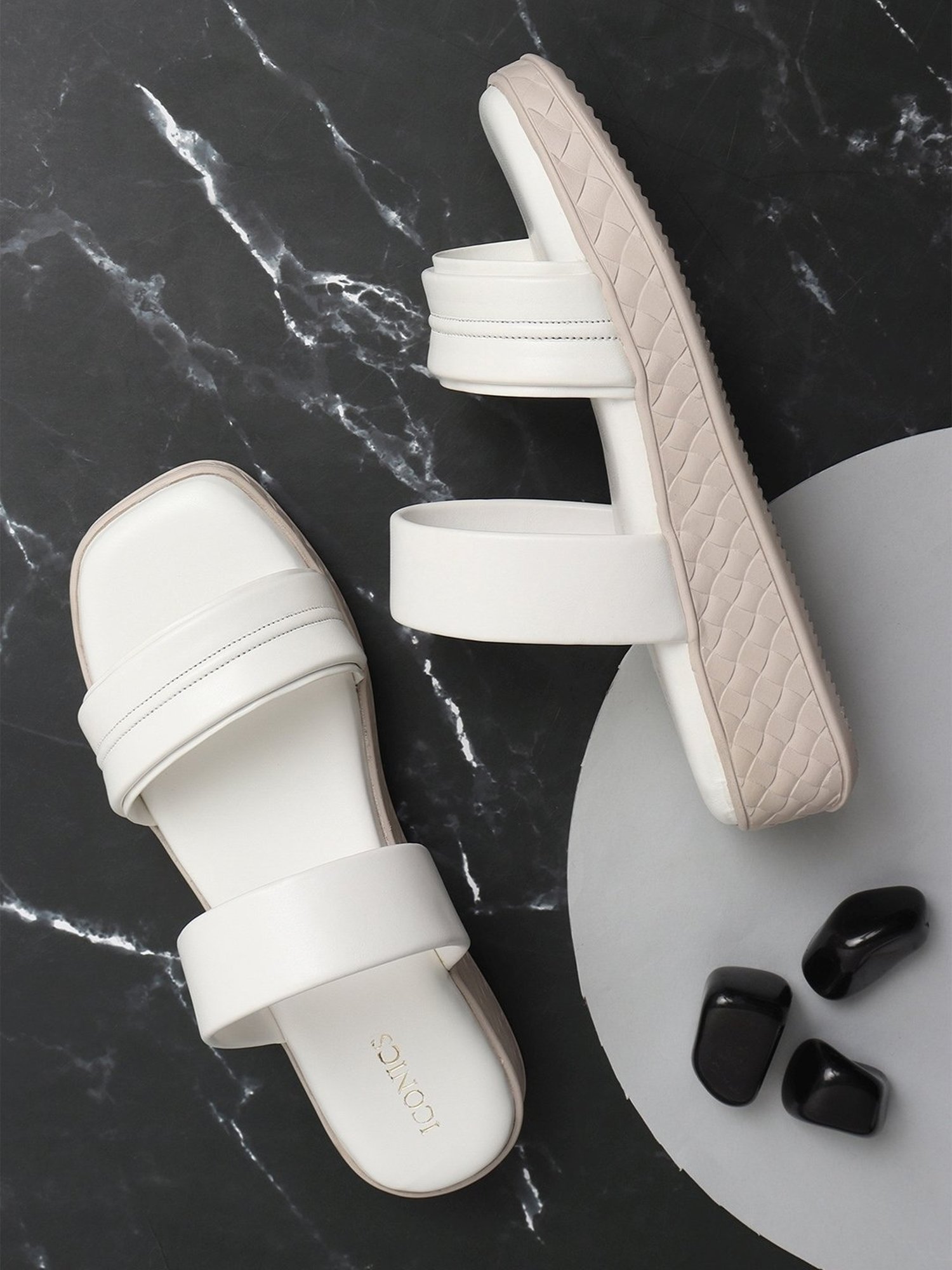 Iconics Women's White Casual Wedges