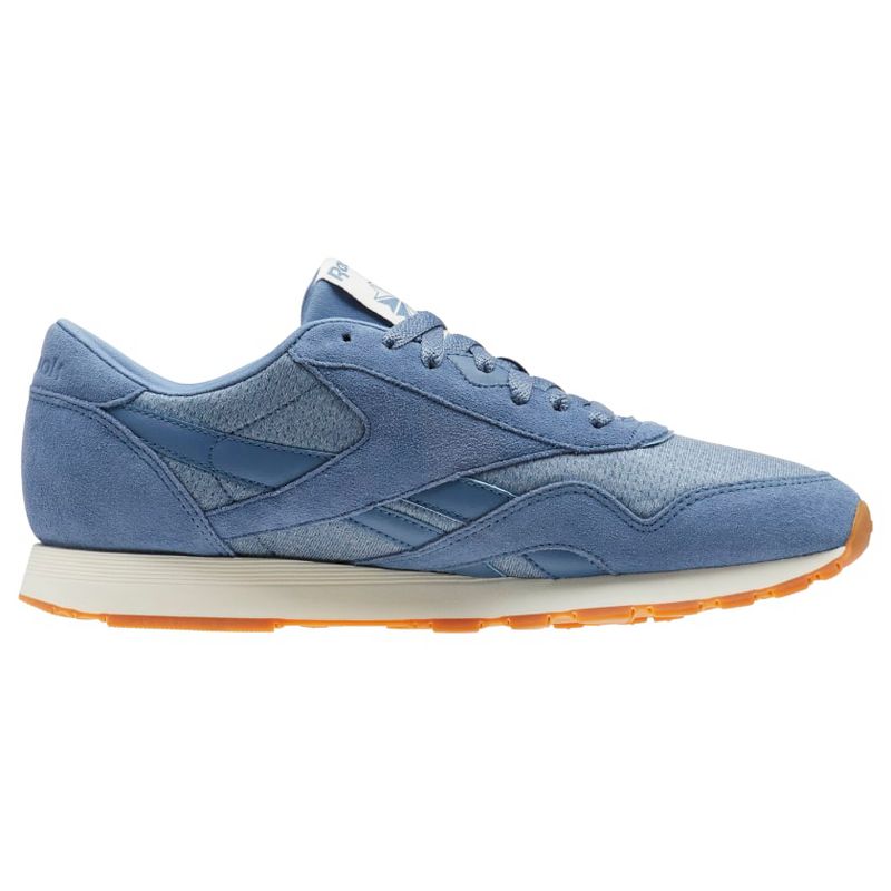 Reebok Classic Nylon Mens Performance Sneakers 4.5 BLUE SLATE / CHALK
