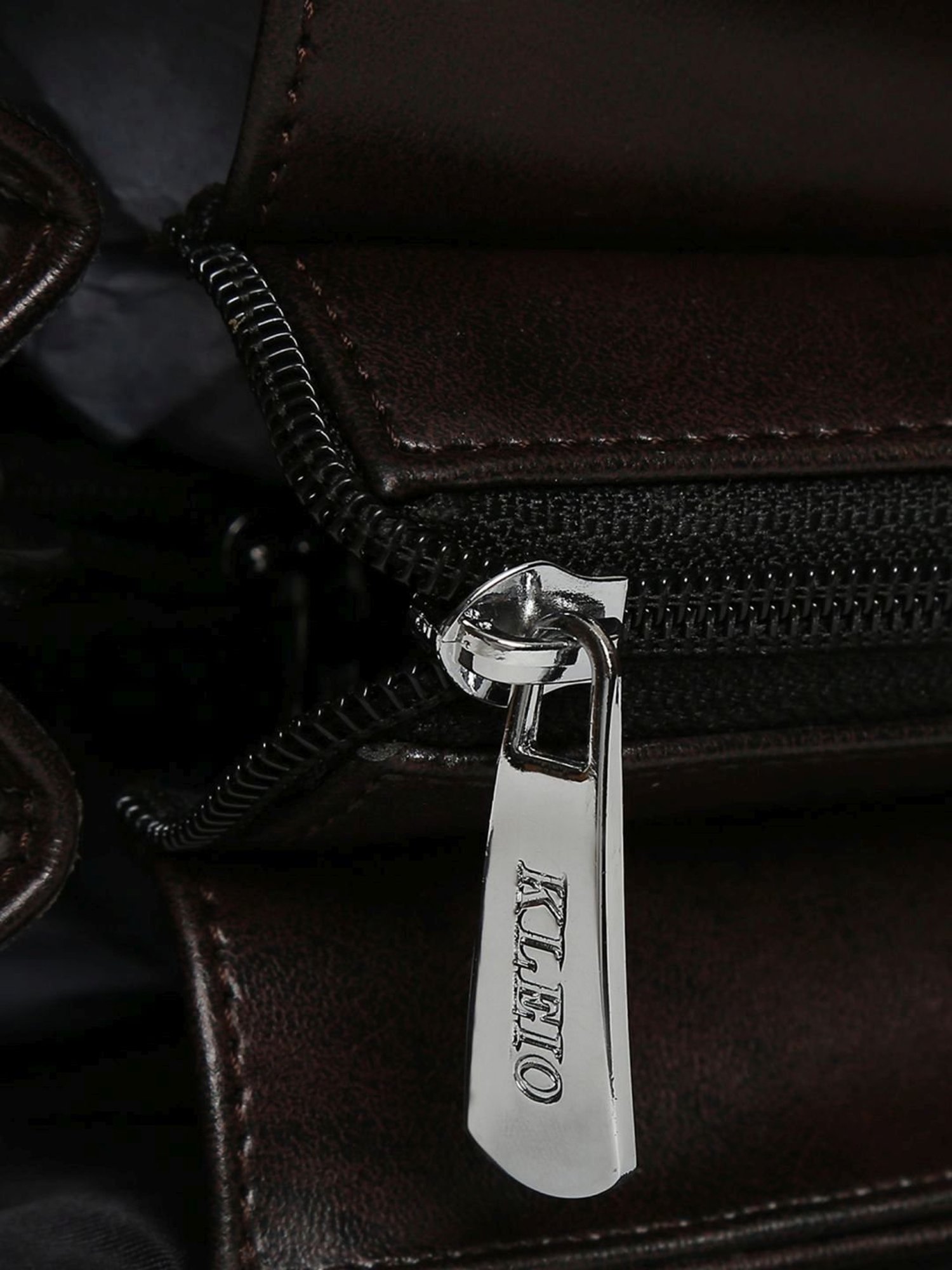 KLEIO Brown Solid Medium Handbag