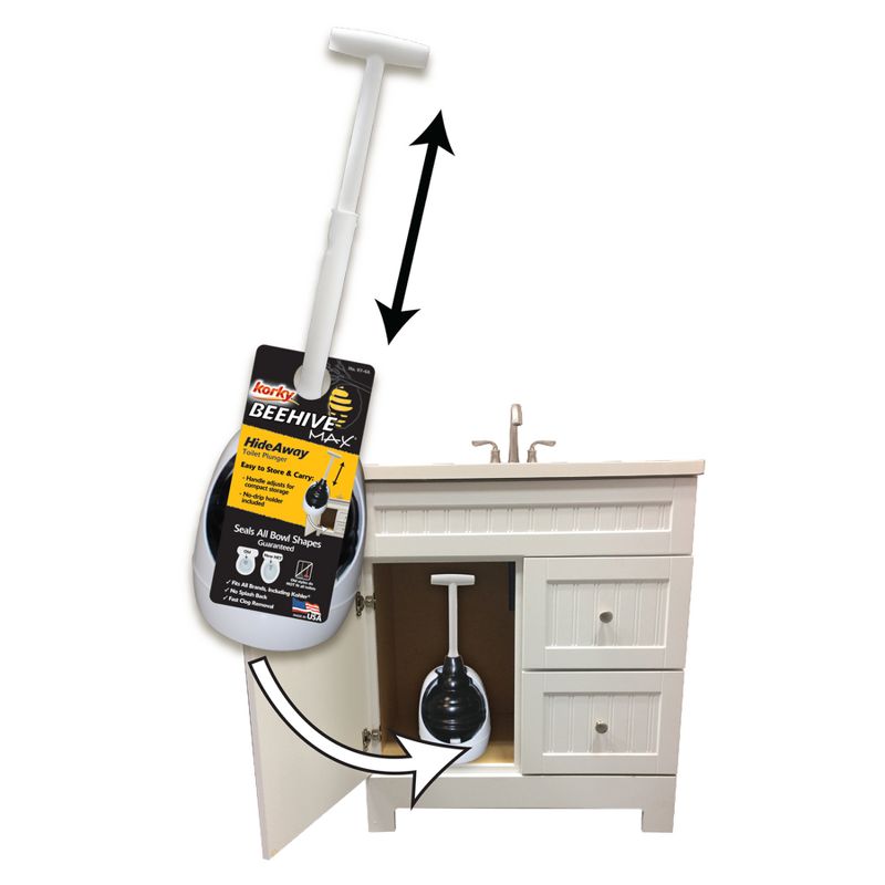 Korky Beehive Max HideAway Toilet Plunger