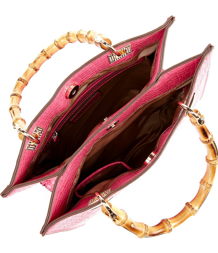 Kate Landry Bamboo Handle Satchel Bag