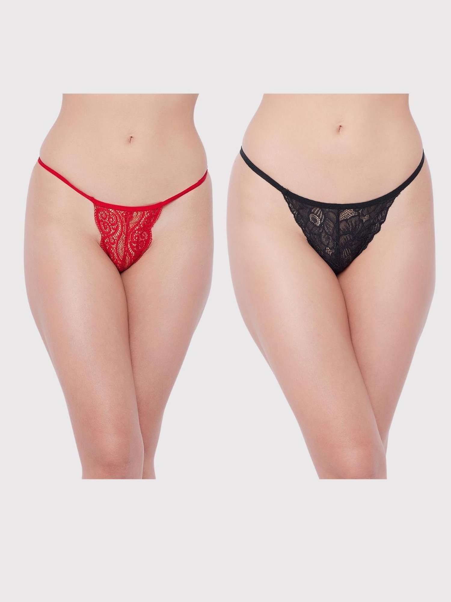 Secrets By ZeroKaata Multicolor Lace Panty (Pack of 2)