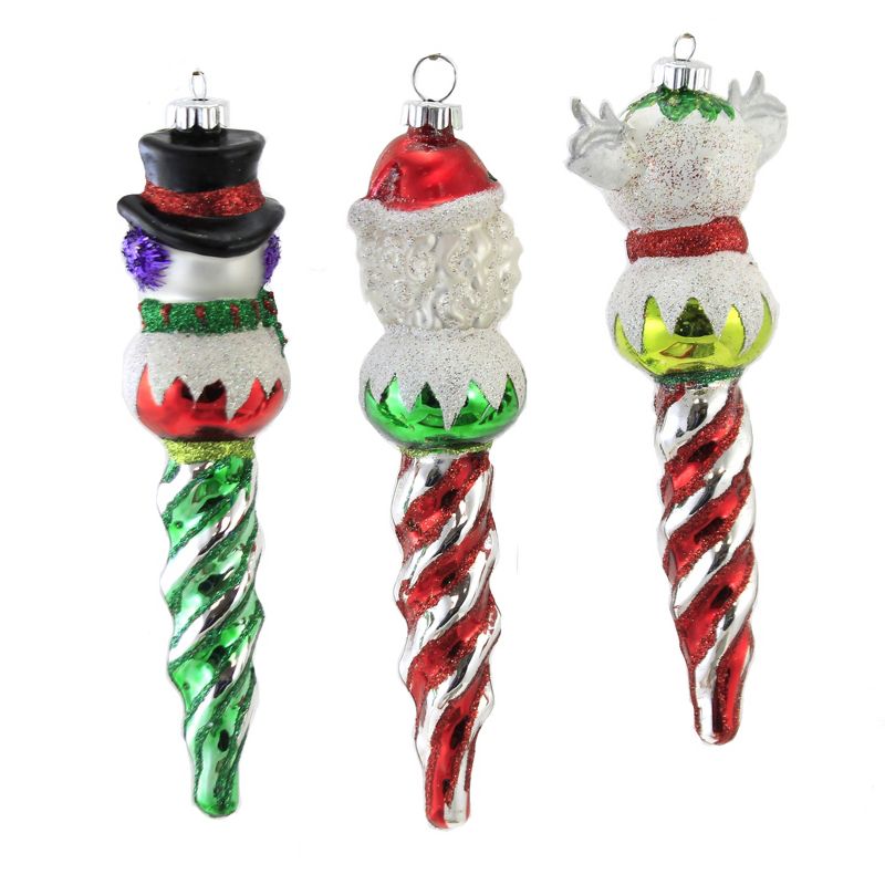 Shiny Brite 6.5" Hs Figure Icicles Holiday Splendor Ornaments  -  Tree Ornaments