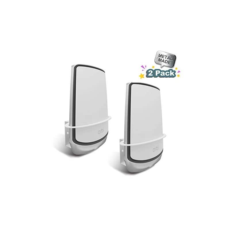 Orbi WiFi 6 Wall Mount,  Sturdy Metal Made Wall Mount Bracket Compatible with Netgear Orbi WiFi 6 Router RBK852, RBS750, RBK752,RBK853. (WiFi 6-2 Pack)