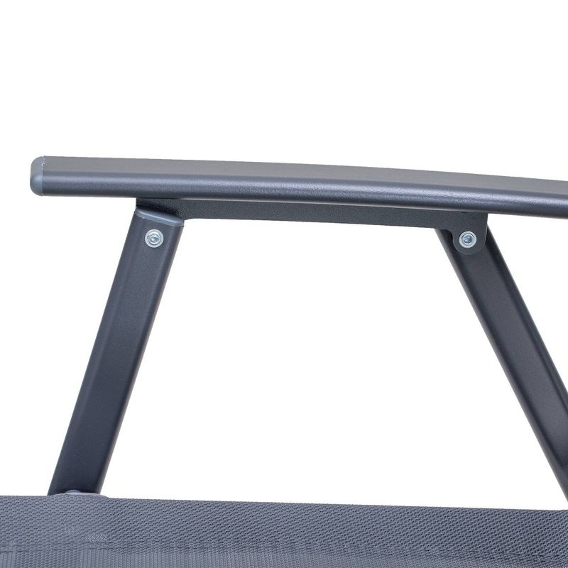 4pc Patio Folding Chairs - Gray - Crestlive Products