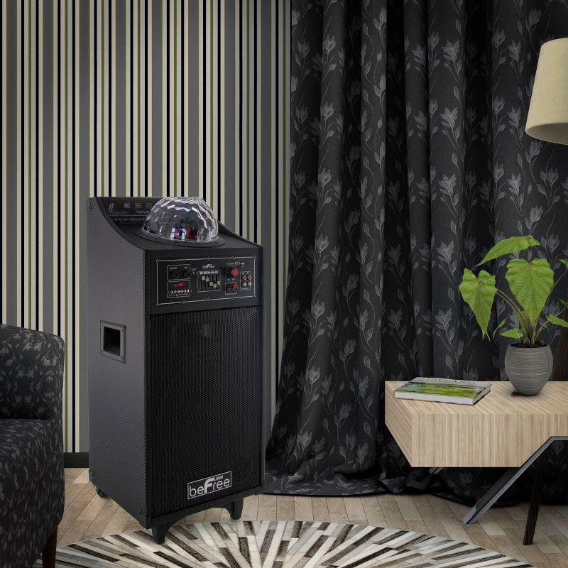 beFree Sound Portable Bluetooth Speaker with Projection Party Light Dome