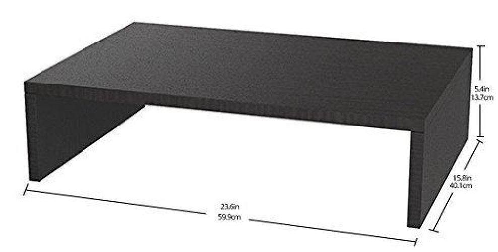 Designs2Go Small TV / Monitor Riser, Black