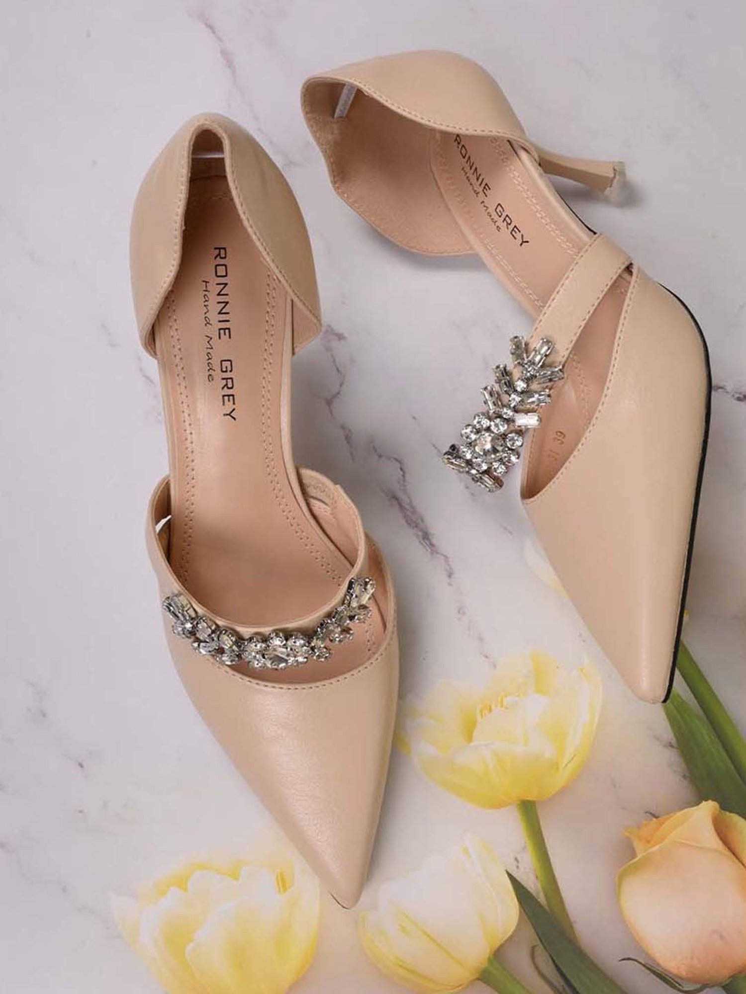 Ronnie Grey Women's Off White D'orsay Stilettos