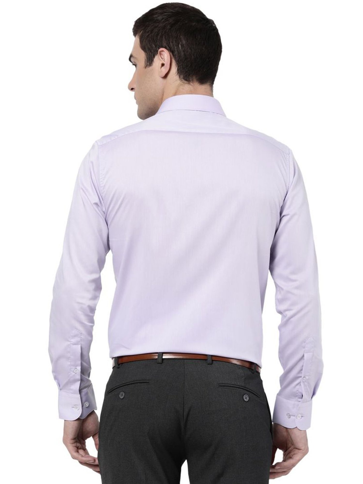 AD by Arvind Purple Cotton Regular Fit Shirt