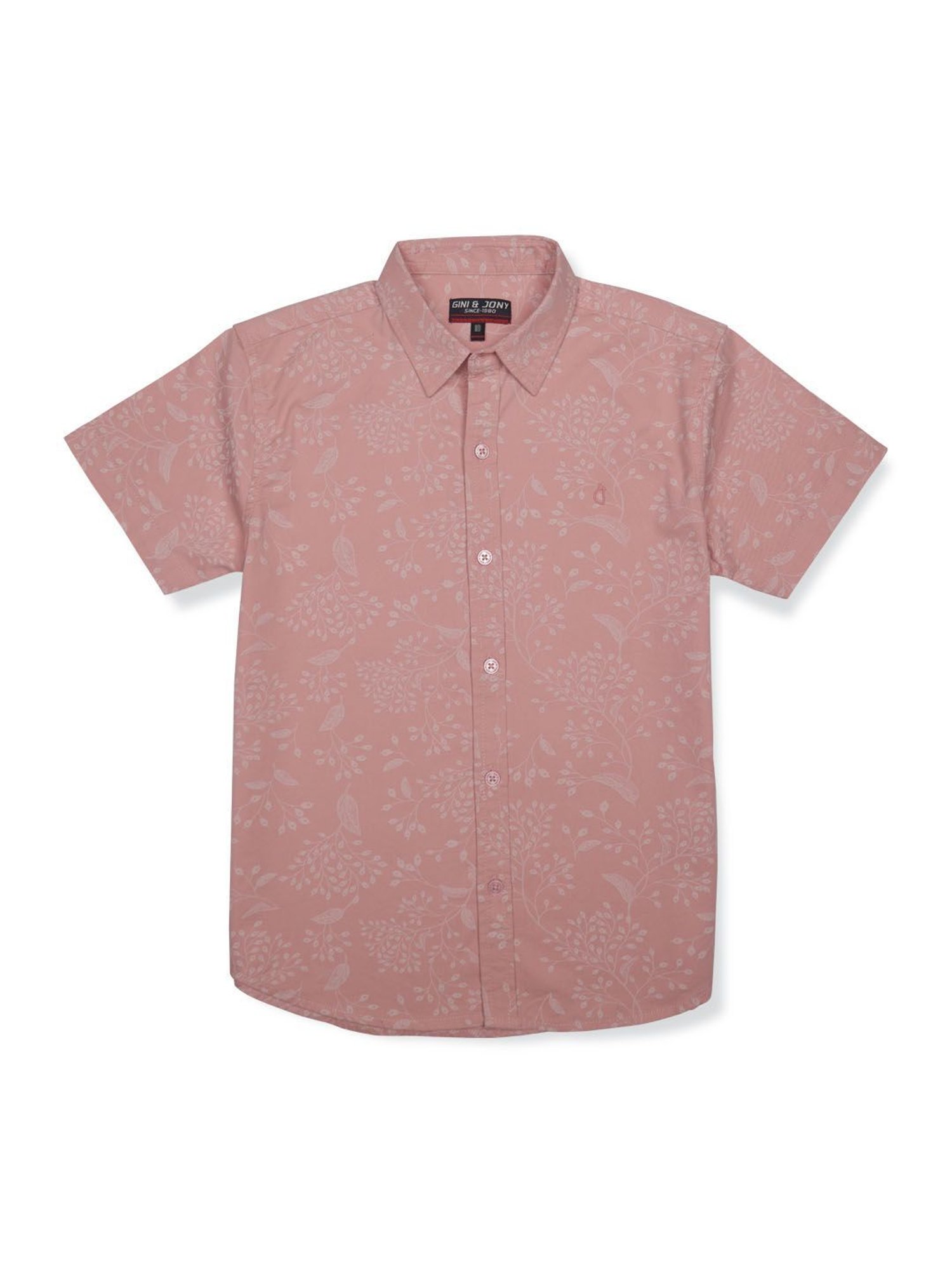 Gini & Jony Kids Pink Printed Shirt